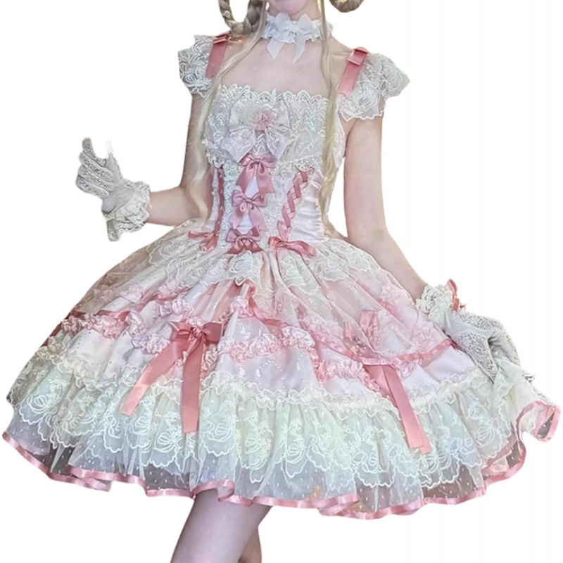 Teens Sleeveless Lolita Dress Japanese Style Sweet Bows