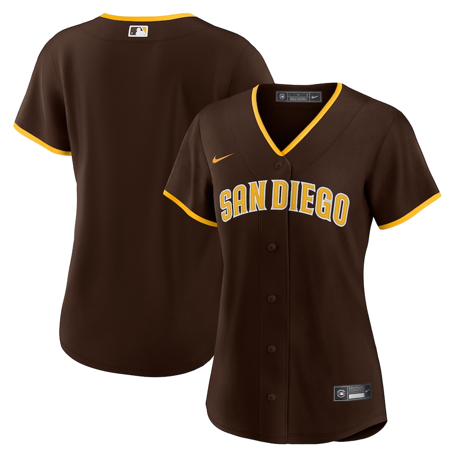 San Diego Padres Women's Road Team Jersey Brown