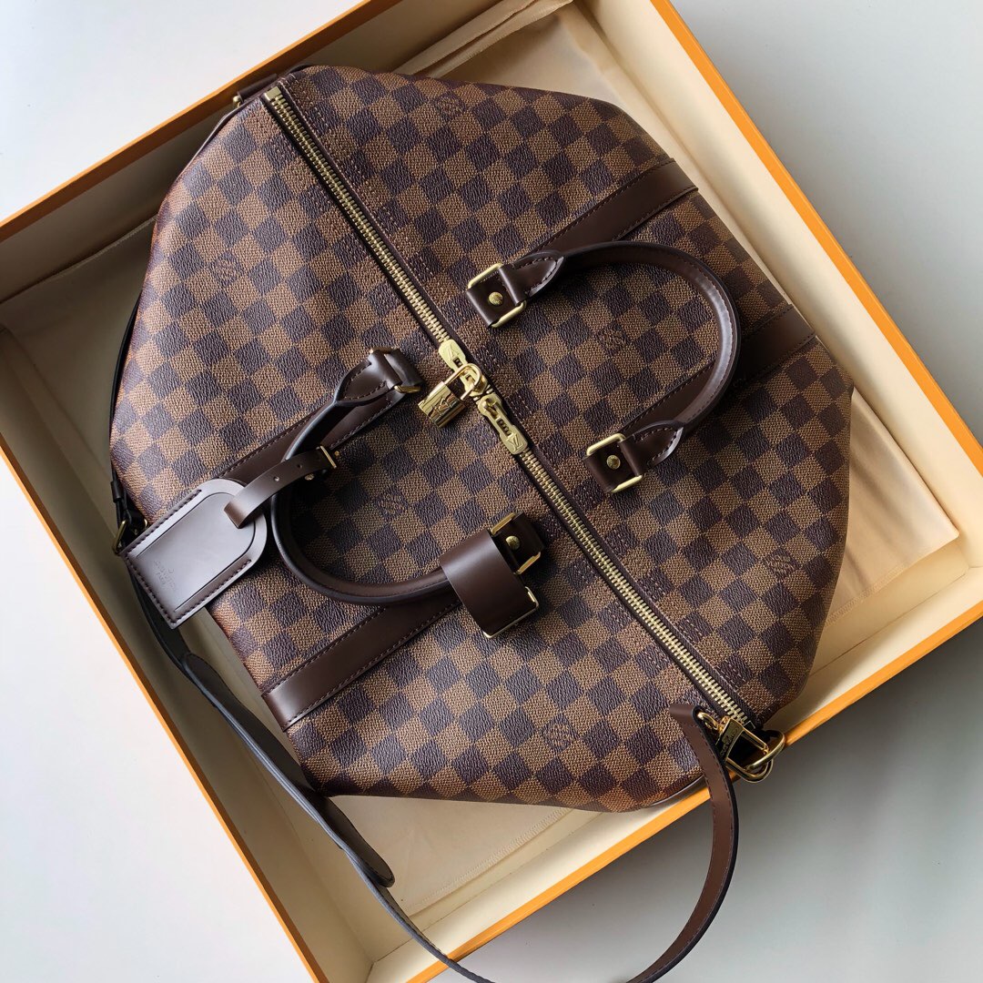 Louis Vuitton LV Keepall Bandoulière 45 Damier Ebene Canvas 45cm N41428