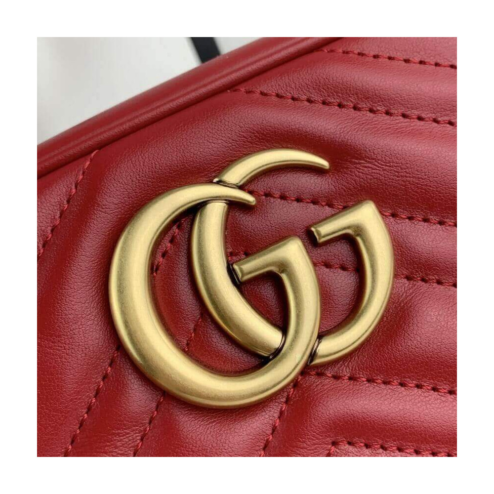Gucci GG Marmont Small Shoulder Bag Red