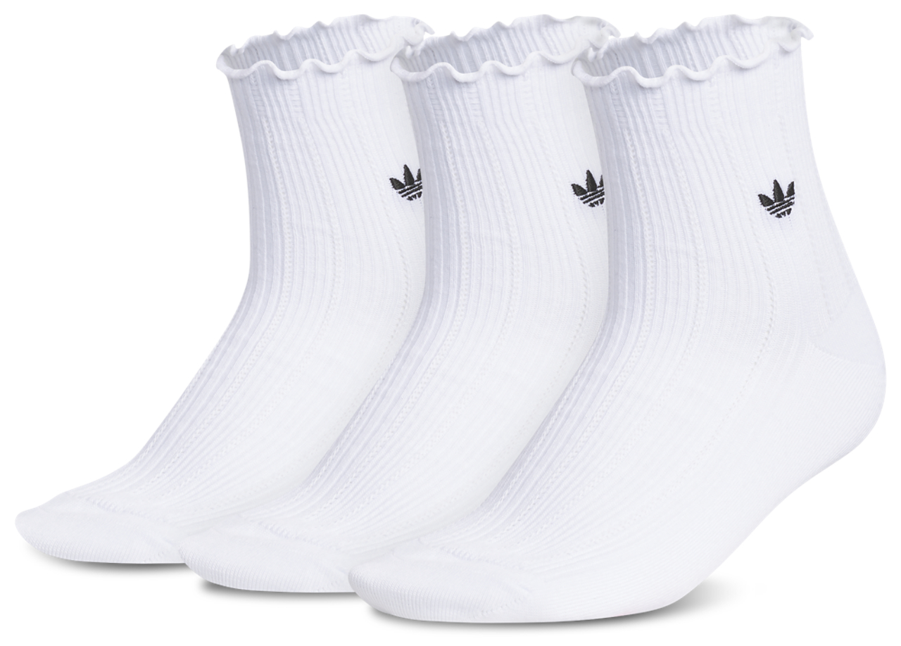 adidas Originals Ruffle Quarter Socks 3-Pack