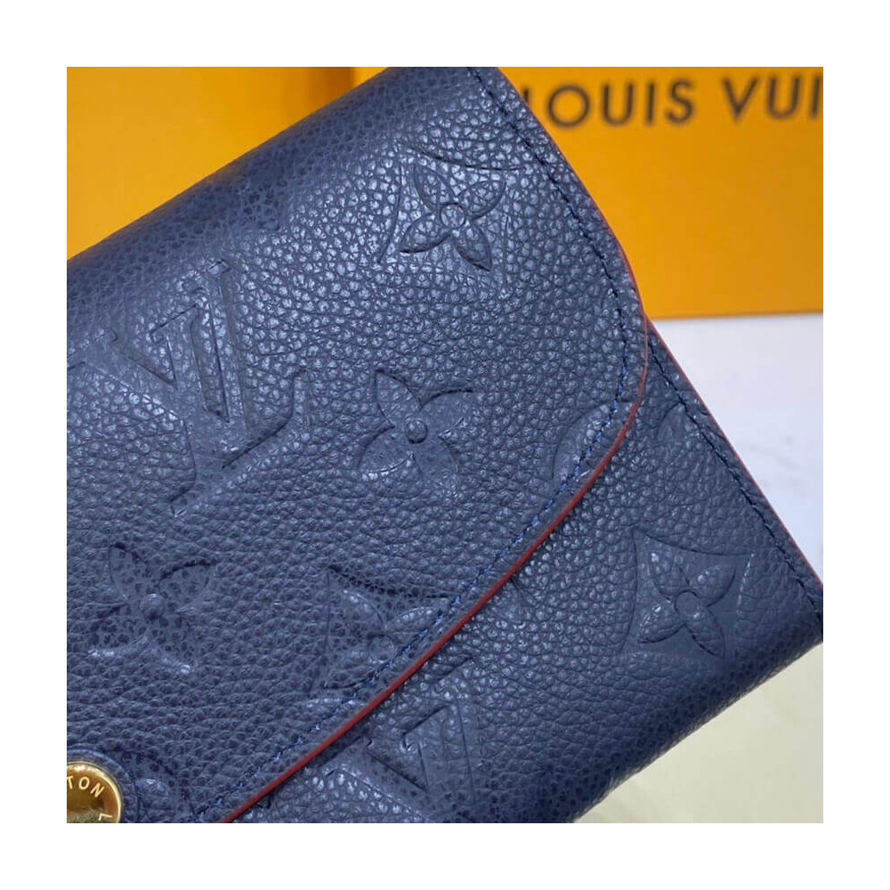 Louis Vuitton Monogram Empreinte Emilie Wallet Marine Rouge