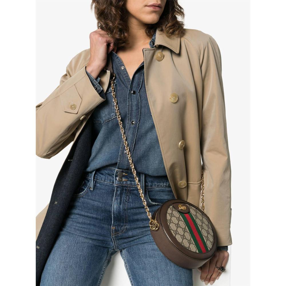 Gucci Ophidia Mini GG Round Shoulder Bag