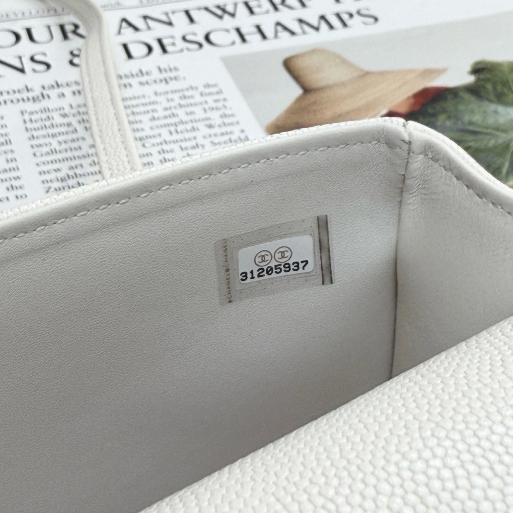 Chanel Clutch White Bag 17cm/6.7in
