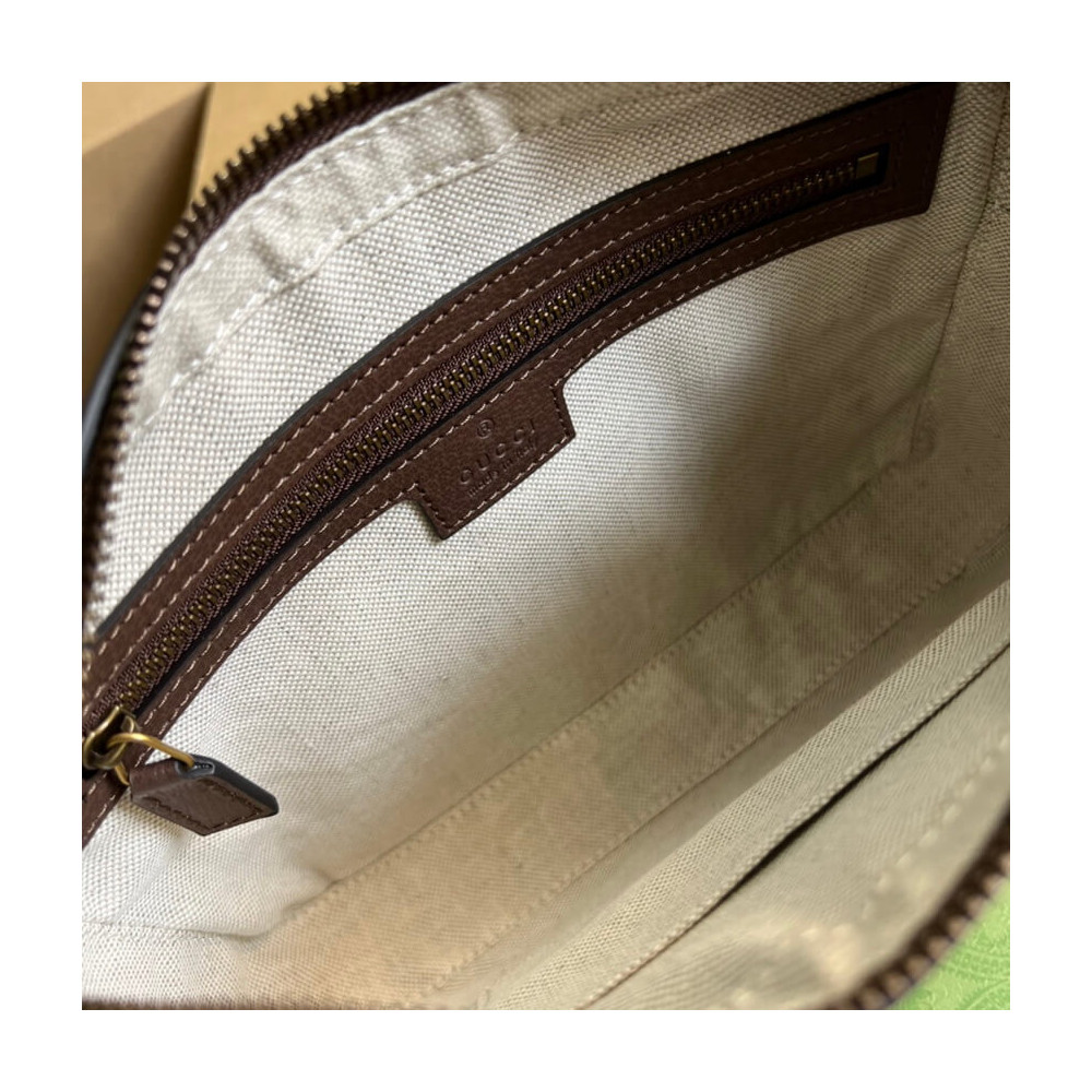 Gucci Ophidia GG Supreme Shoulder Bag Beige/Ebony 24cm/9.4in