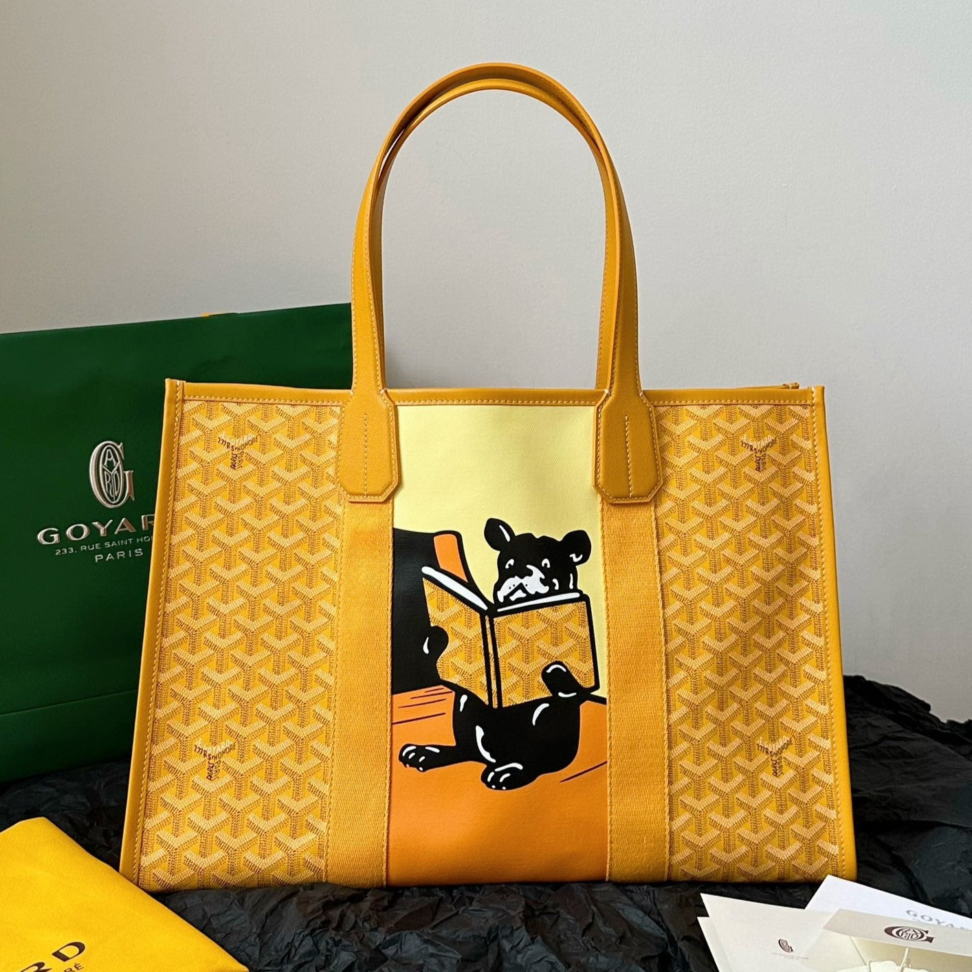 Goyard Goya Villette Tote 45Cm Yellow Canvas
