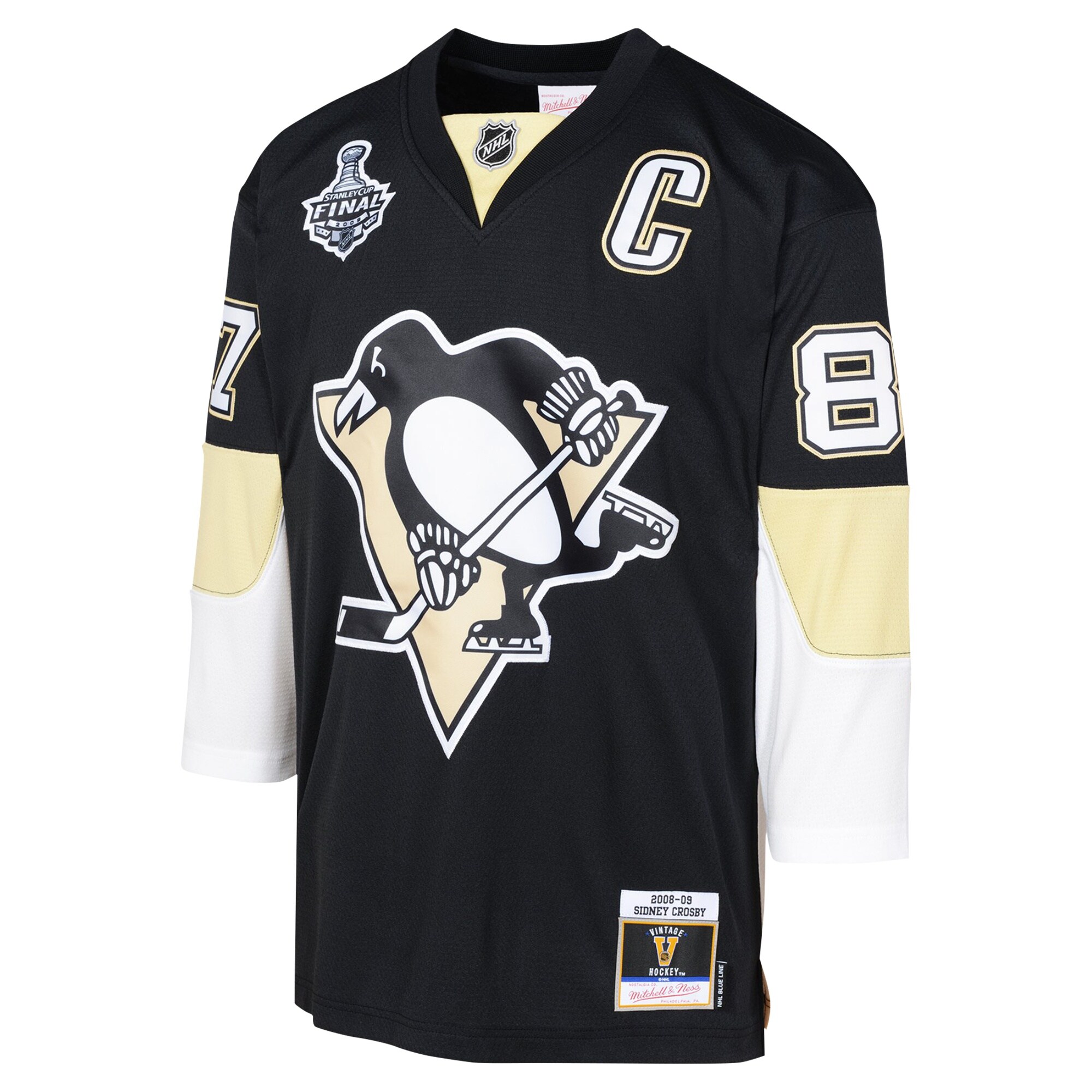 Sidney Crosby Pittsburgh Penguins Mitchell & Ness Youth 2008 Blue Line Player Jersey – Black