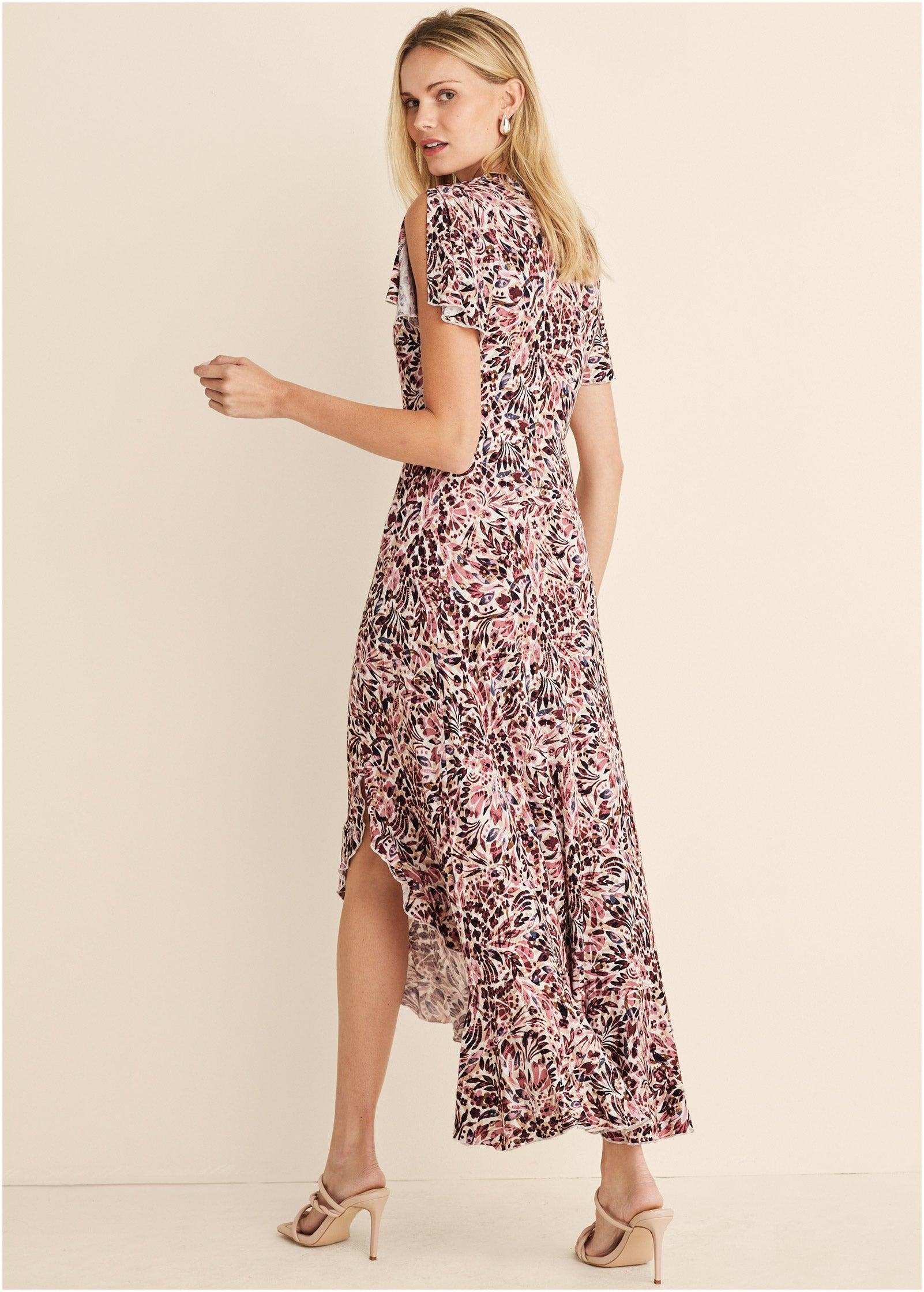 Wrap Maxi Dress – Cream Multi