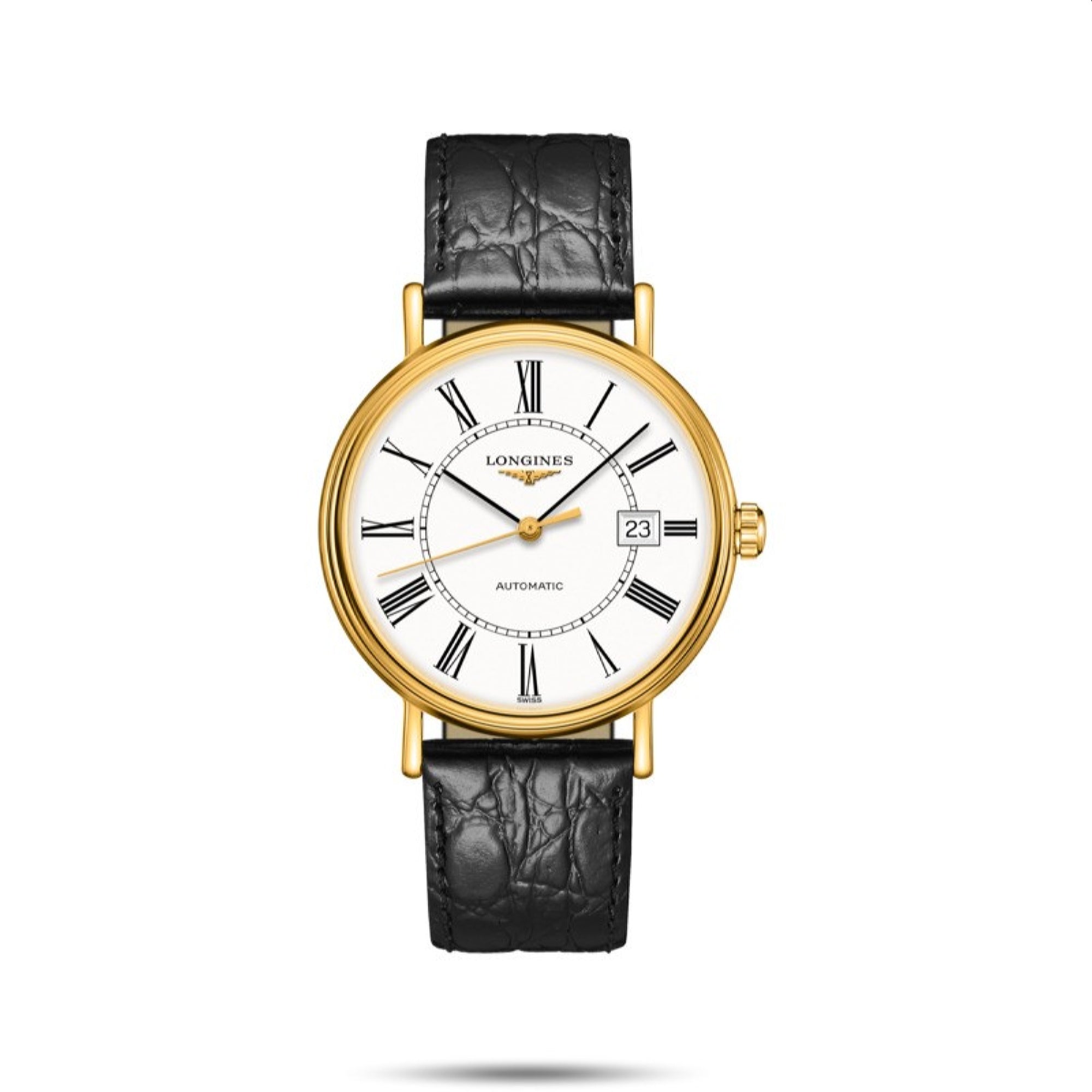 【Super Clone】Longines Men's L4.922.2.11.2 Presence Black Leather Watch