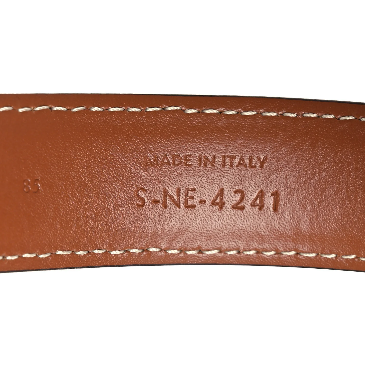 Canvas Calfskin Medium 25mm Triomphe 85 34 Belt Tan