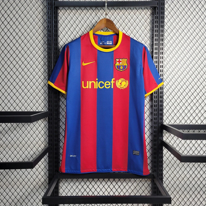 Retro Barcelona 2010-11 home MESSI PIQUE IBRAHIMOUIC XAVI A.INISTA PUYOL HENRY Football jersey retro