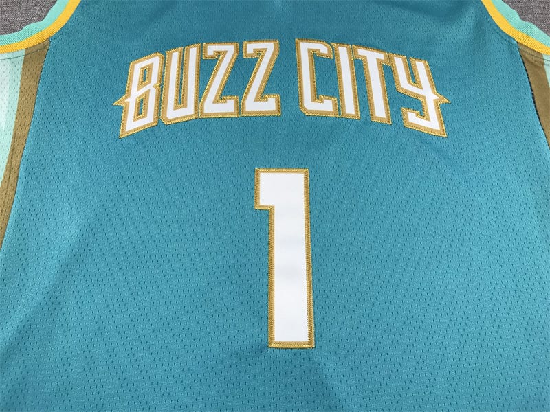 Men's Jersey 2024 Season Hornets #1 Green City Edition BALL