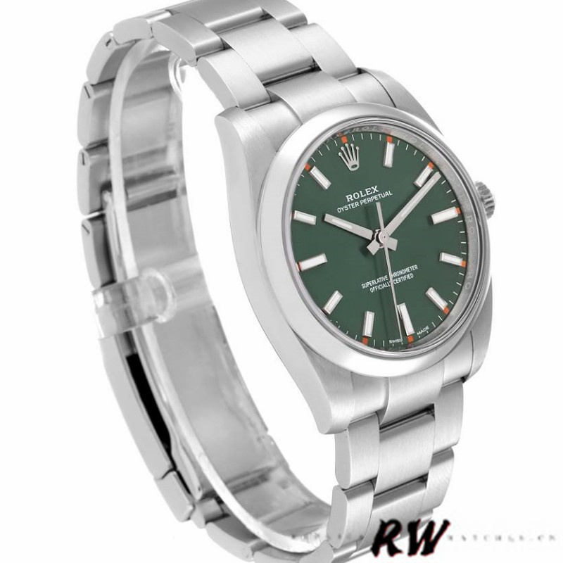 【Super Clone】Rolex Oyster Perpetual Air-King 114200 Olive Green Index Dial 34mm Unisex Replica watch