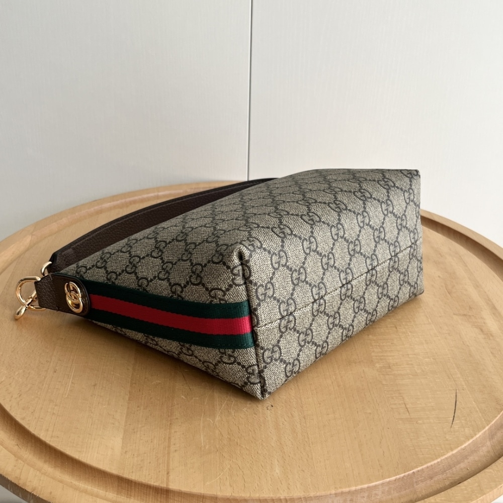 Gucci Gg Ophidia Super Mini Shoulder Bag Beige And Ebony 20Cm 795170 96Iwg 8745