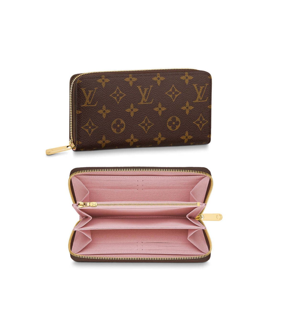 Louis Vuitton Monogram Zippy Wallet Pink