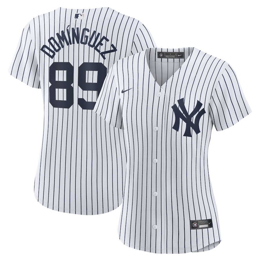 Jasson Dominguez New York Yankees Women's Home Official Player Jersey White
