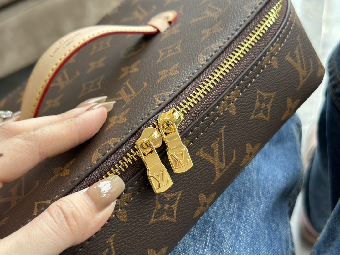 Louis Vuitton Nice Jewelry Case Brown 23Cm