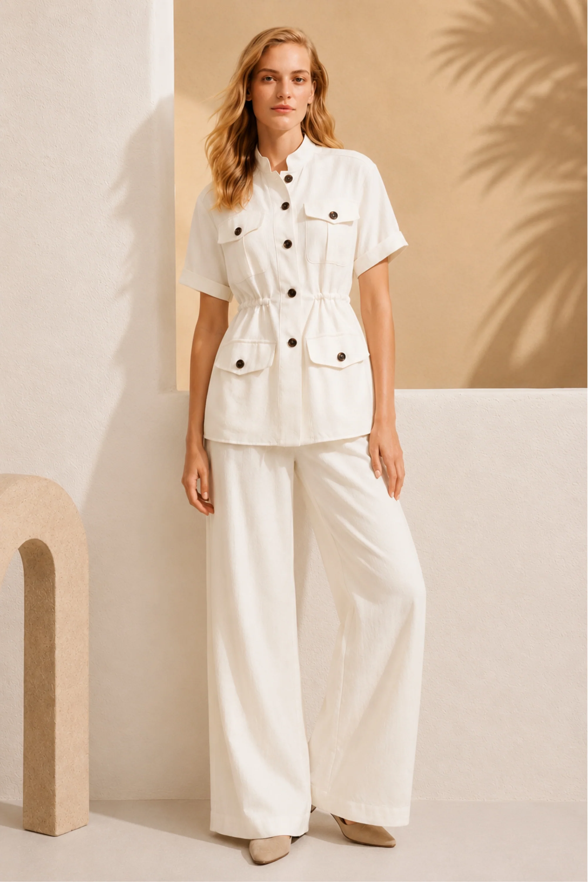 Vanilla Utility Linen Coord
