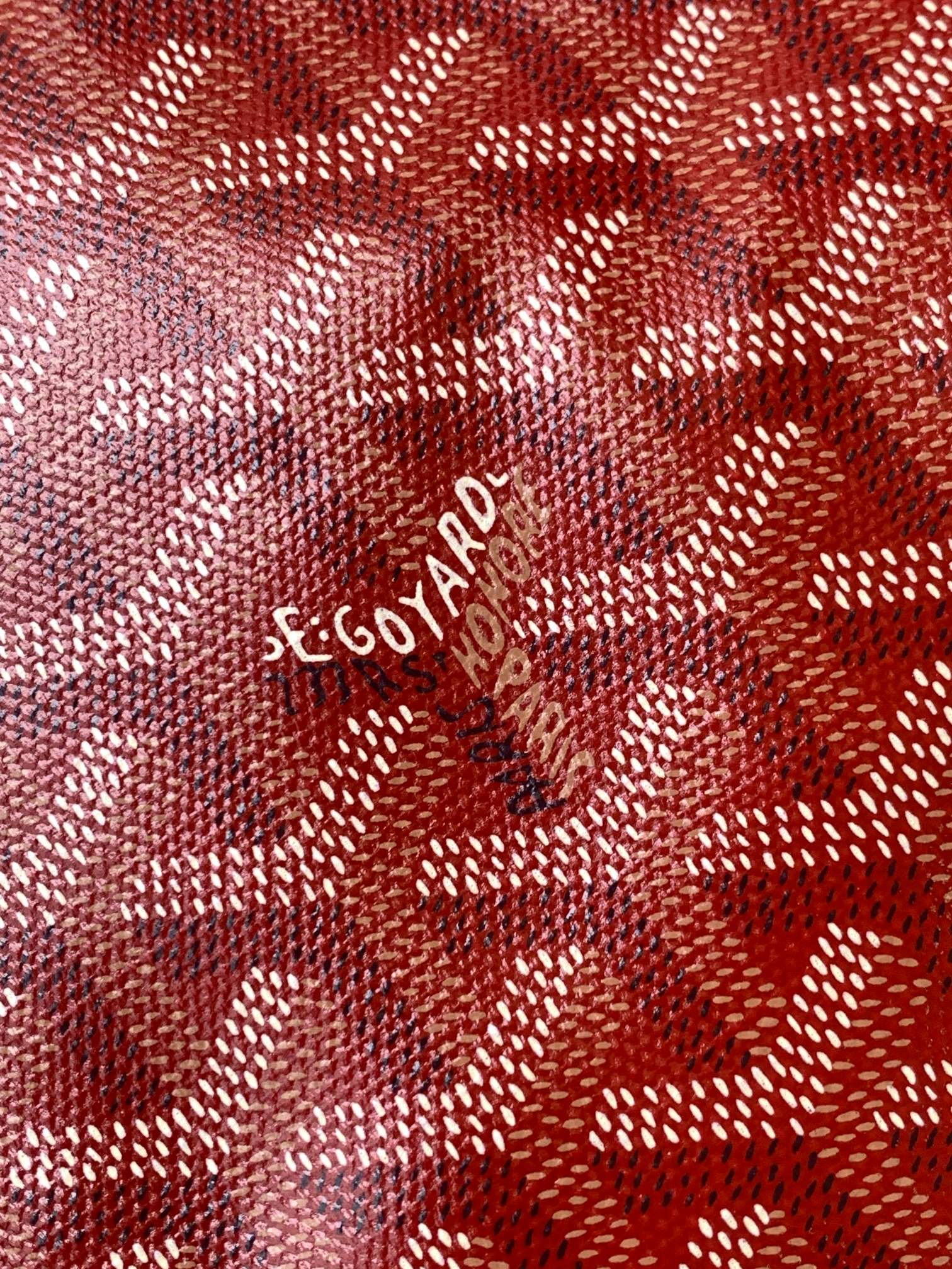 Goyard Yona Bag Coated MM 21Cm Red Canvas