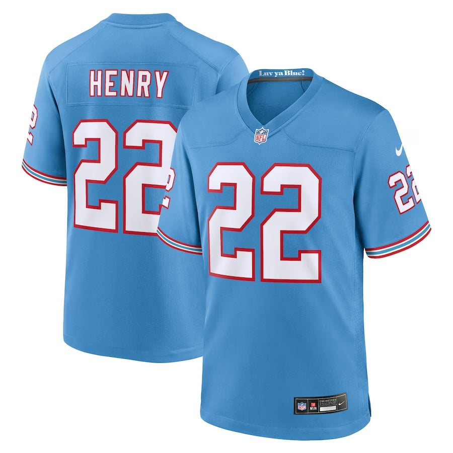 Derrick Henry Tennessee Titans Oilers Throwback Jersey