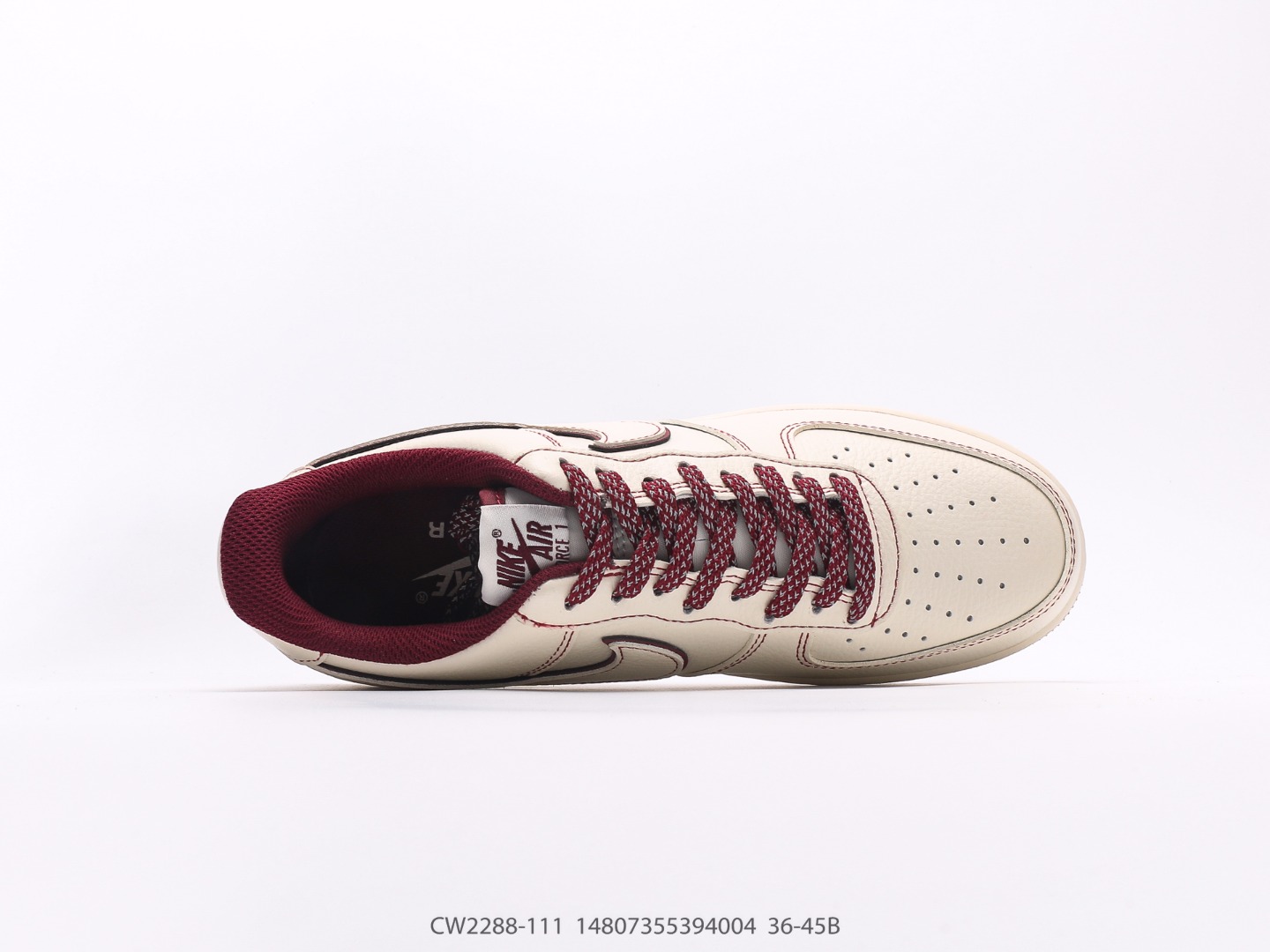 Nike Air Force 1 Low Stussy Cream Burgundy