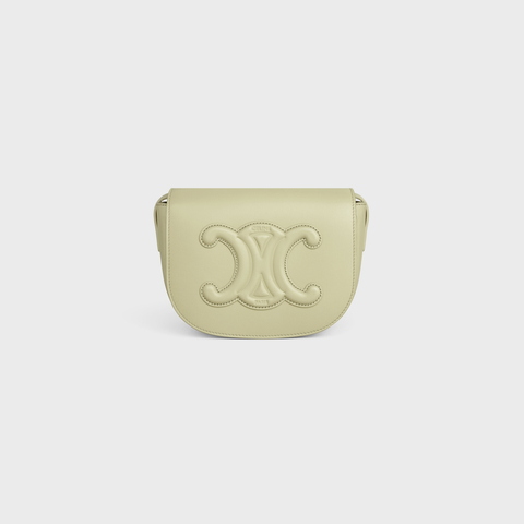 FOLCO CUIR TRIOMPHE IN SMOOTH CALFSKIN ALMOND GREEN