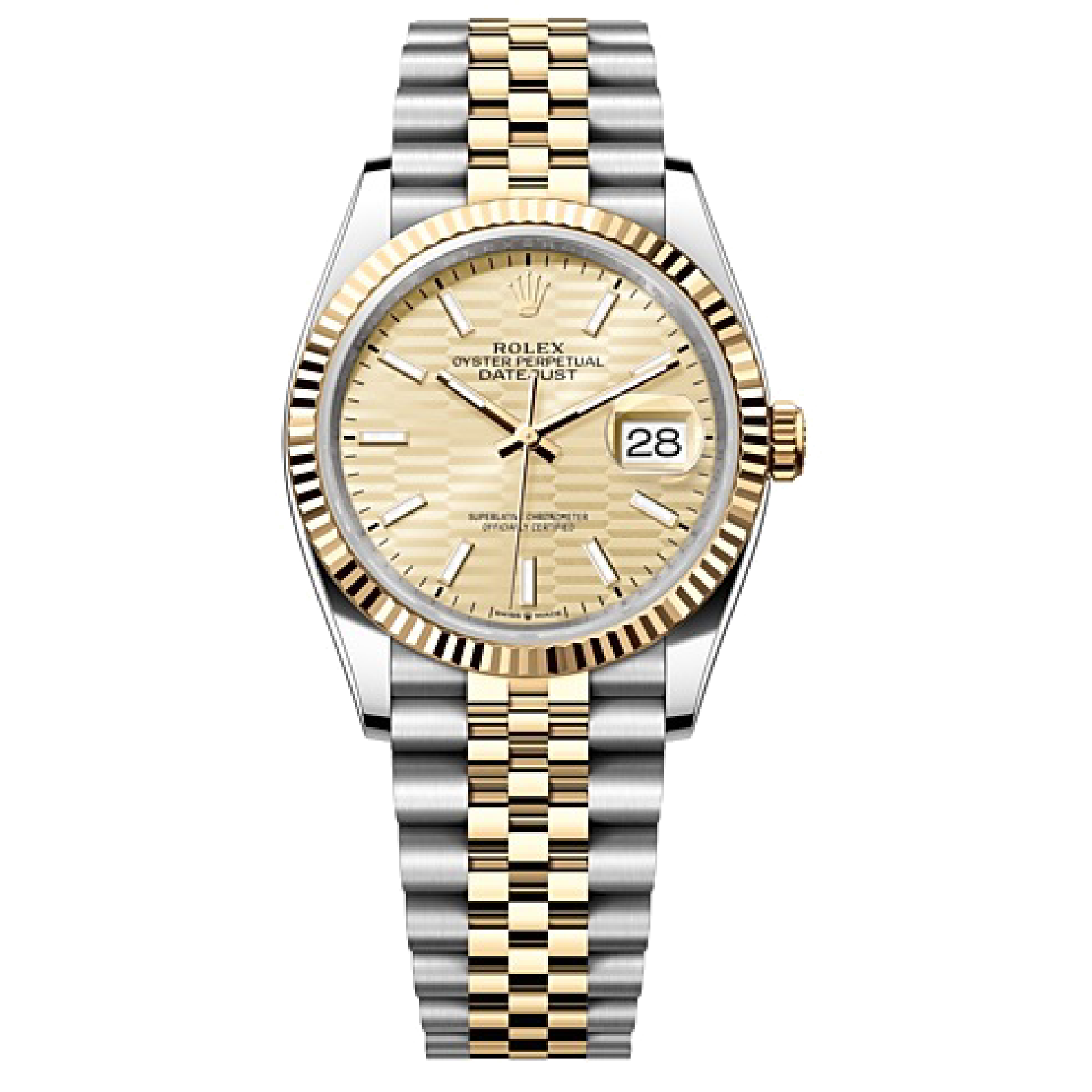 Rolex DATEJUST Oyster, 36 mm, Oystersteel and yellow gold M126233-0039