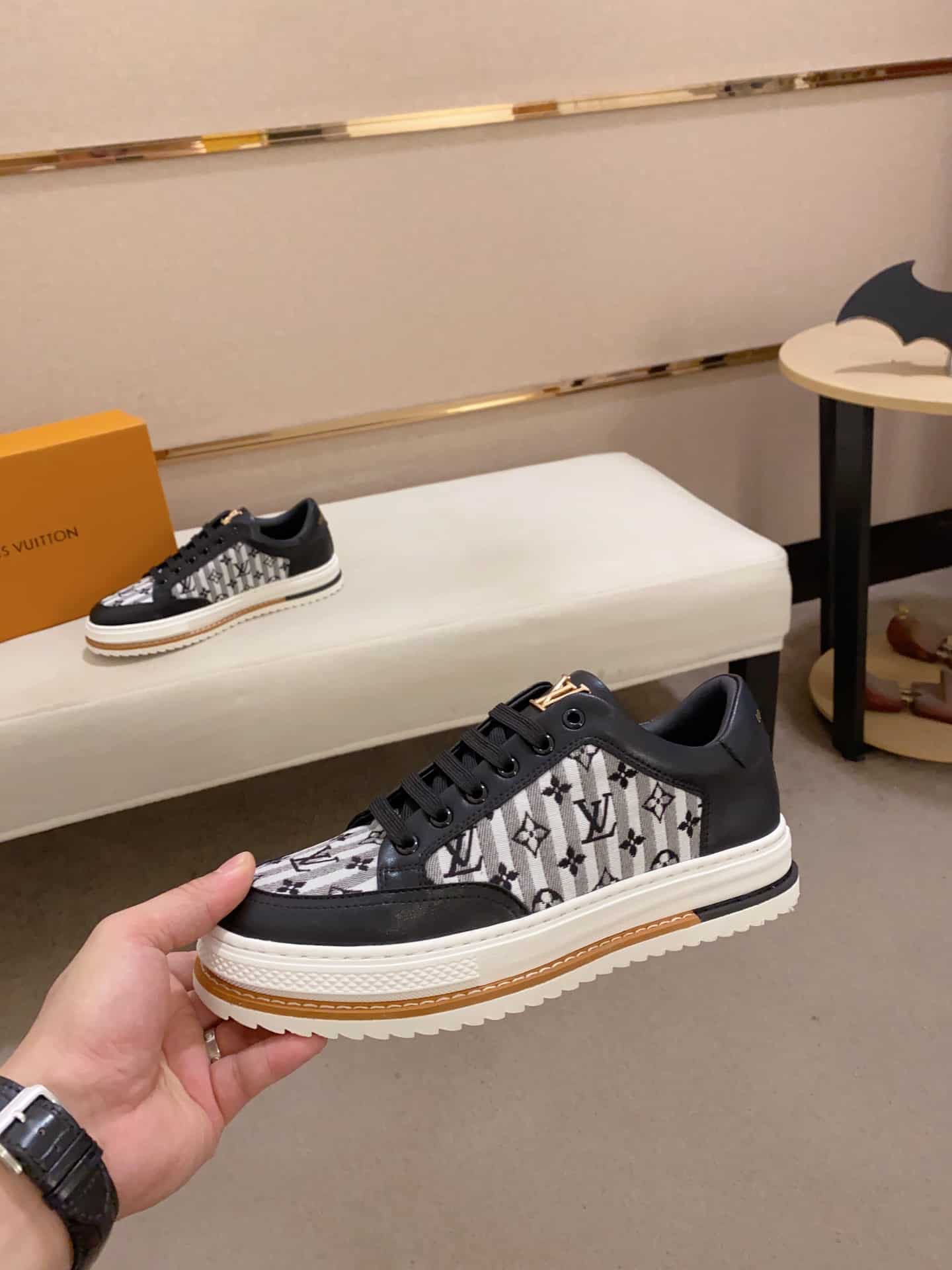 Louis Vuitton Time Out Sneaker Monogram Black