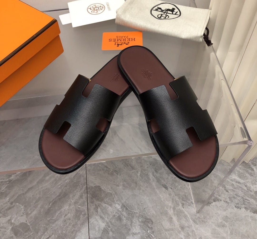 Hermes Izmir Sandal Black And Brown