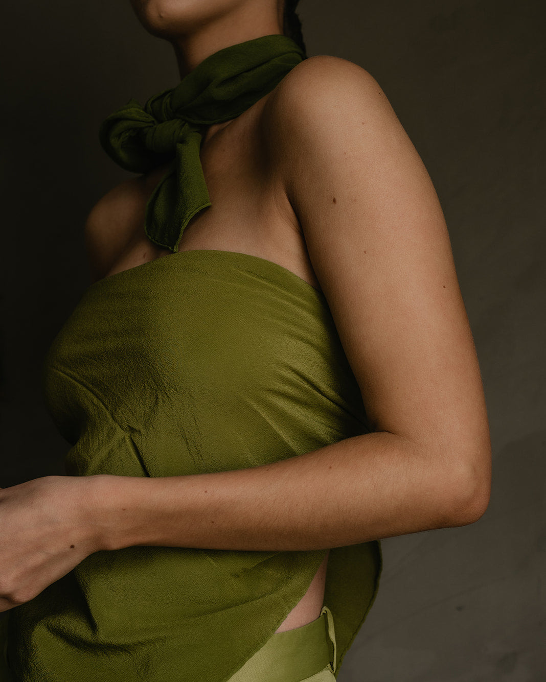‘The Classic’ Washable Silk Scarf in Lichen