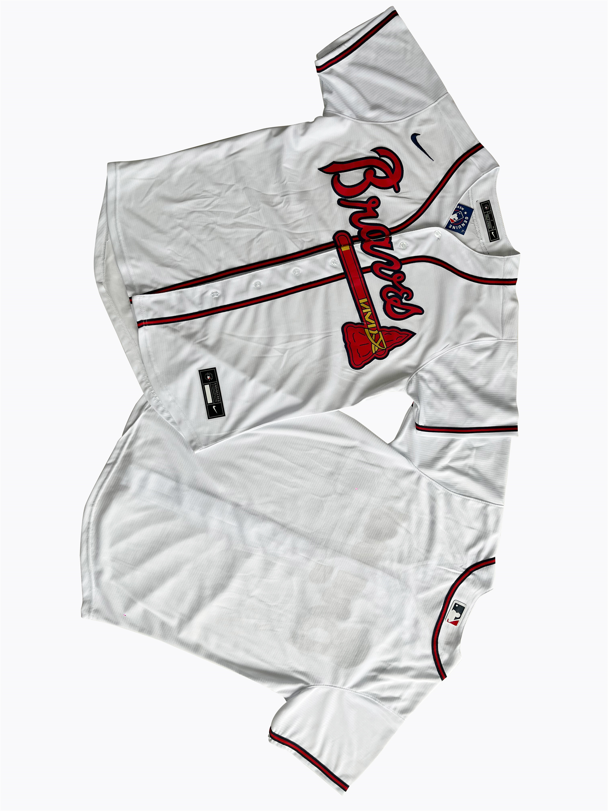 Men's Atlanta Braves White Home Replica Team Jersey
