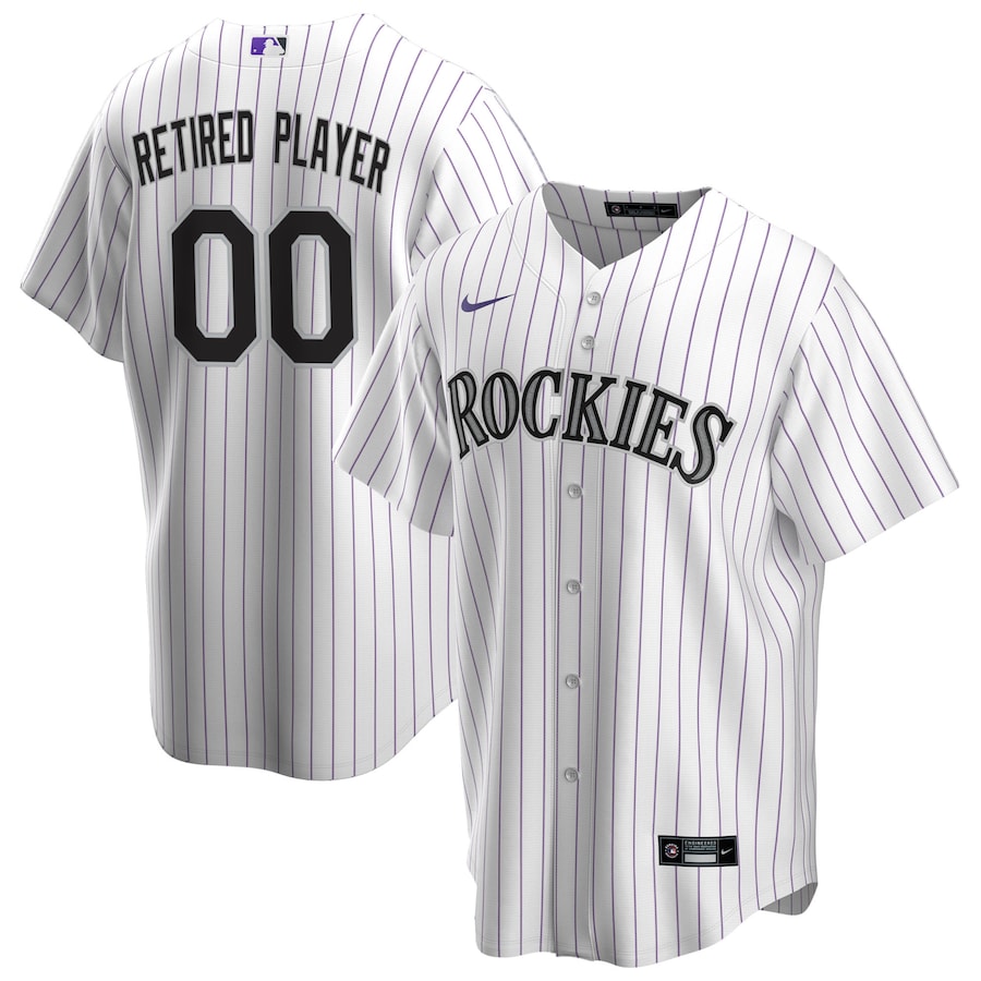 Colorado Rockies Home Pick-A-Player Retired Roster Jersey White