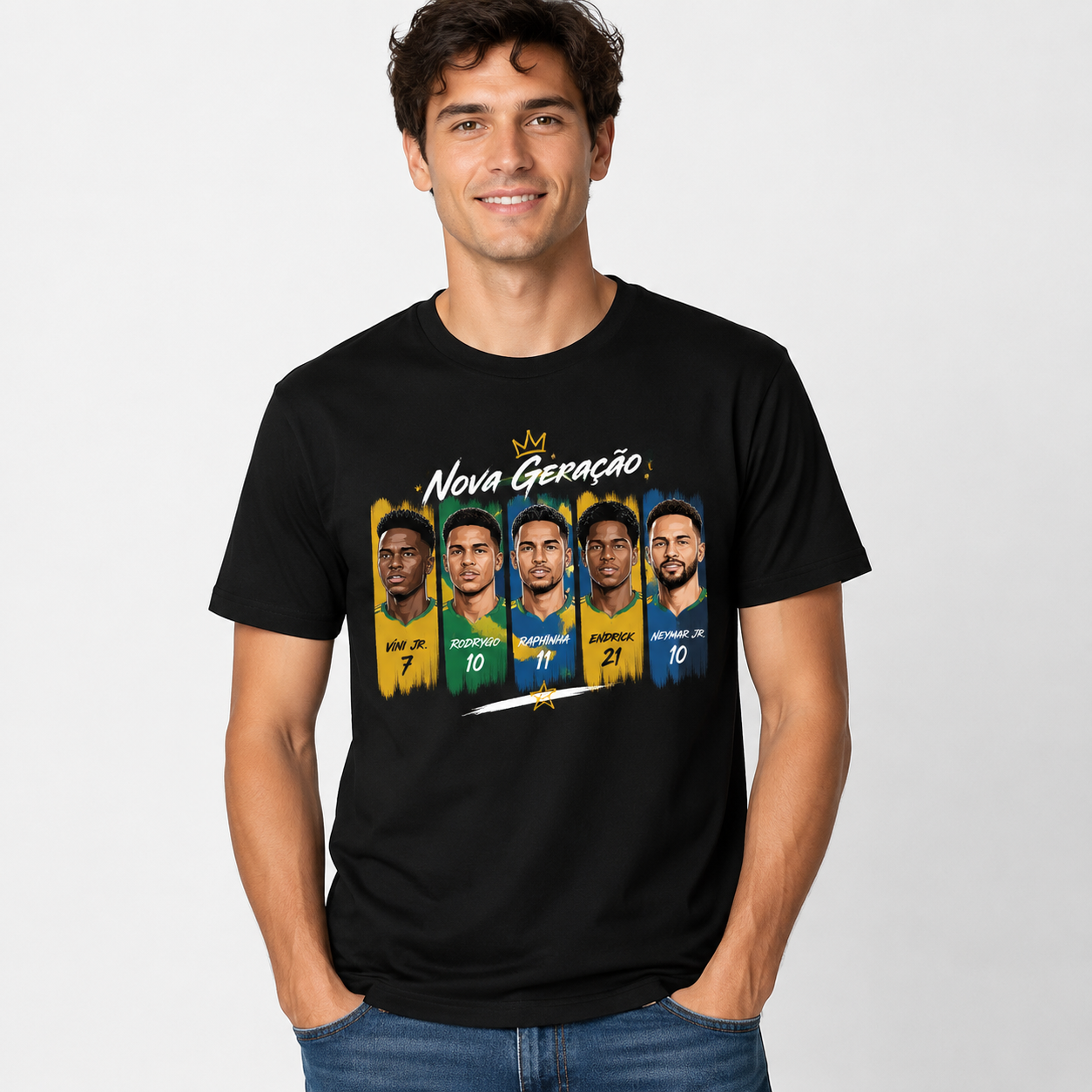 Brazilian Player Pure Cotton T-Shirt – Limited-Time Offer