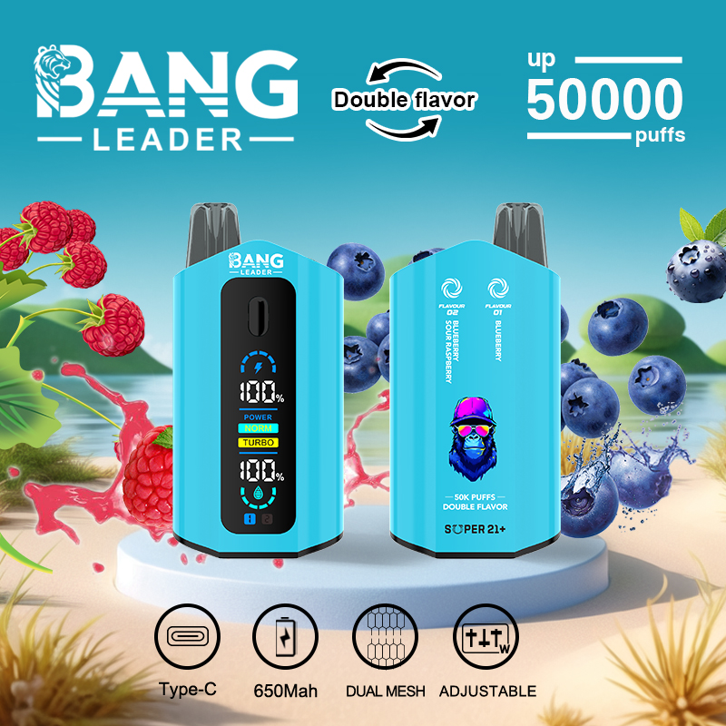 Bang Leader 50K Puffs 2-in-1 Prefilled Vape | Dual Flavor, Adjustable Wattage,  Rechargeable