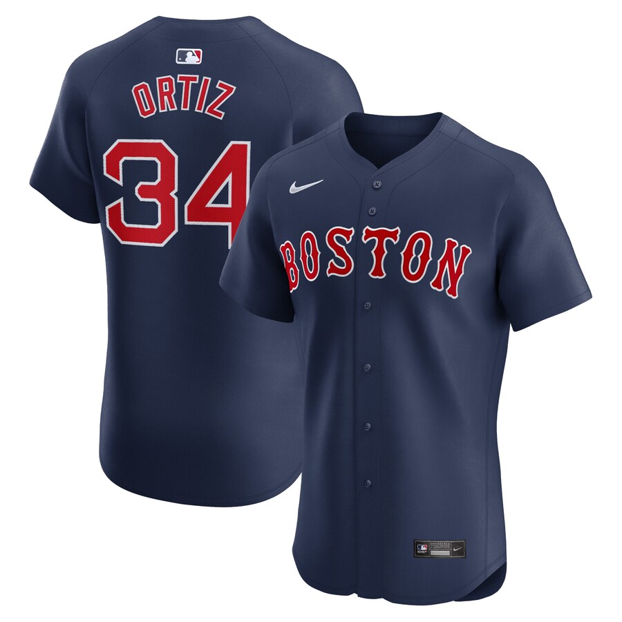 David Ortiz Boston Red Sox Alternate Elite Player Jersey Navy