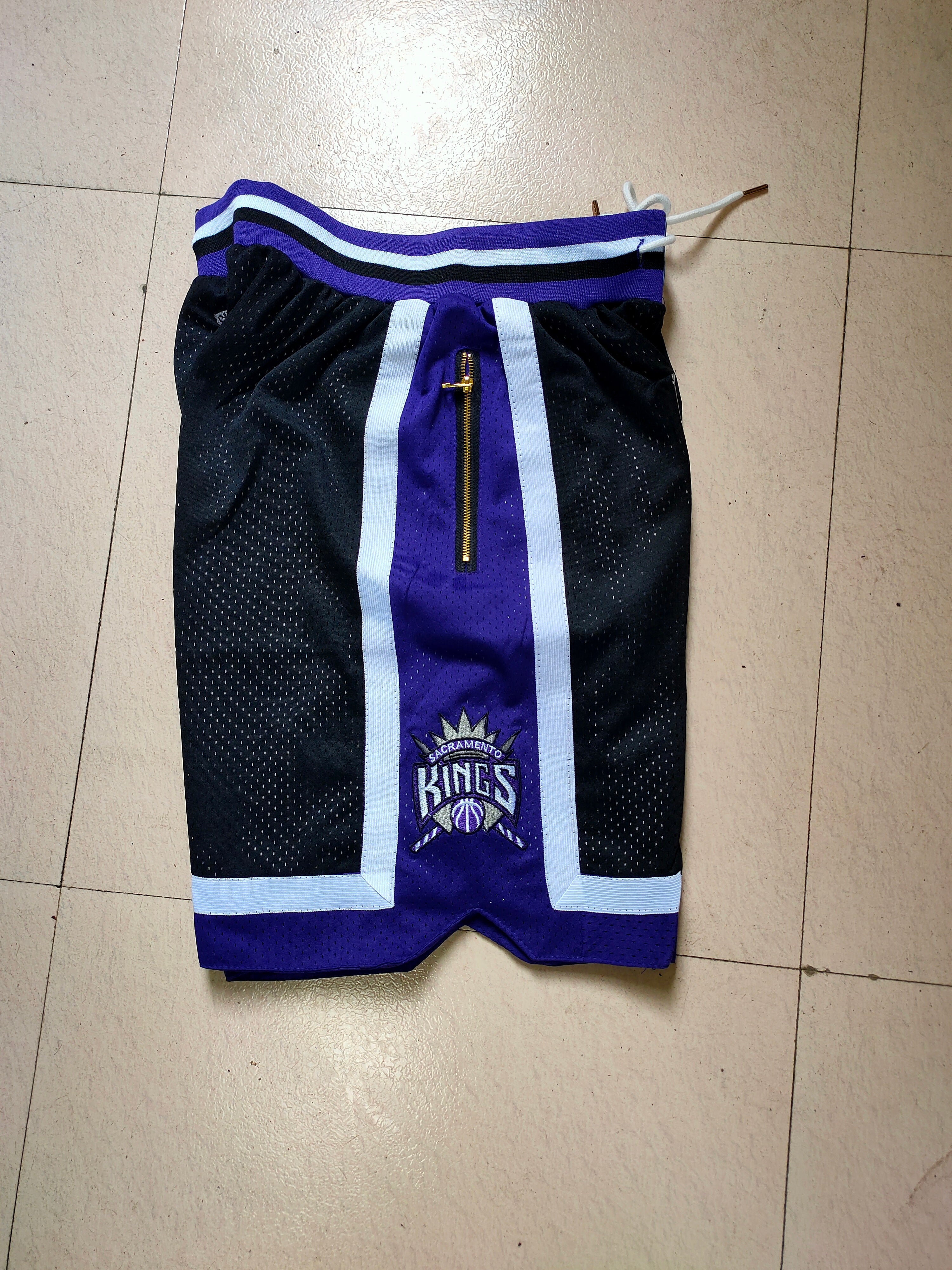 Sacramento Kings Black Juston Retro Shorts