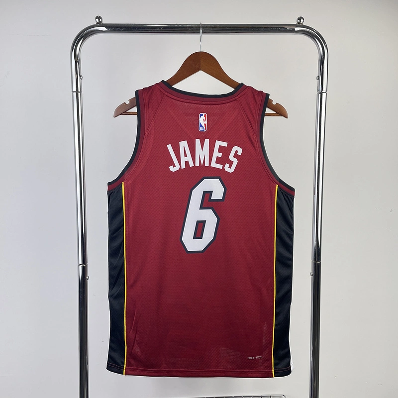 2023 NBA Miami Heat 6 JAMES Basketball Jersey