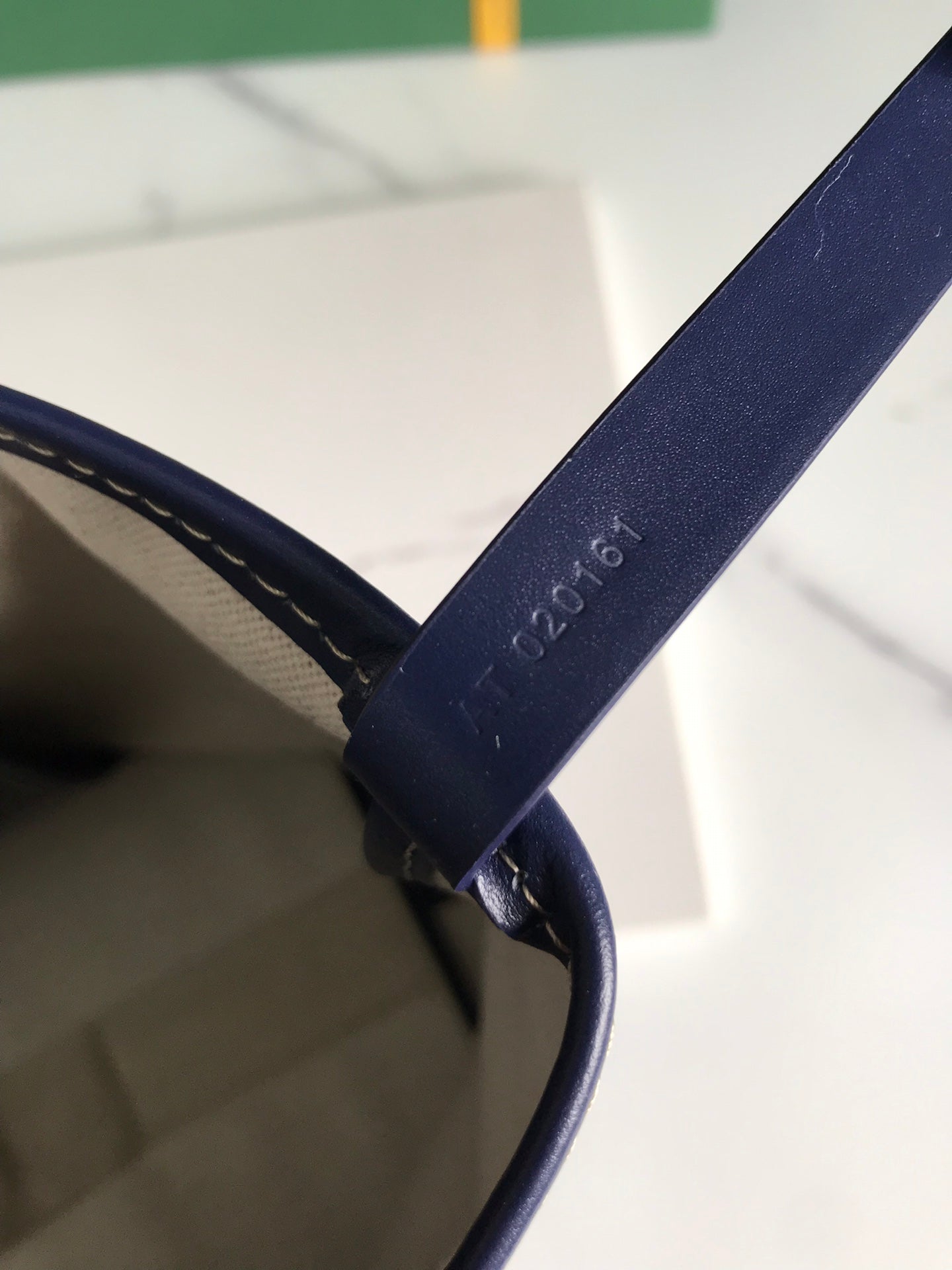 Goyard Bellechasse Biaude Pm Bag 36cm Navy Blue Goyardine Canvas And Calfskin Trim