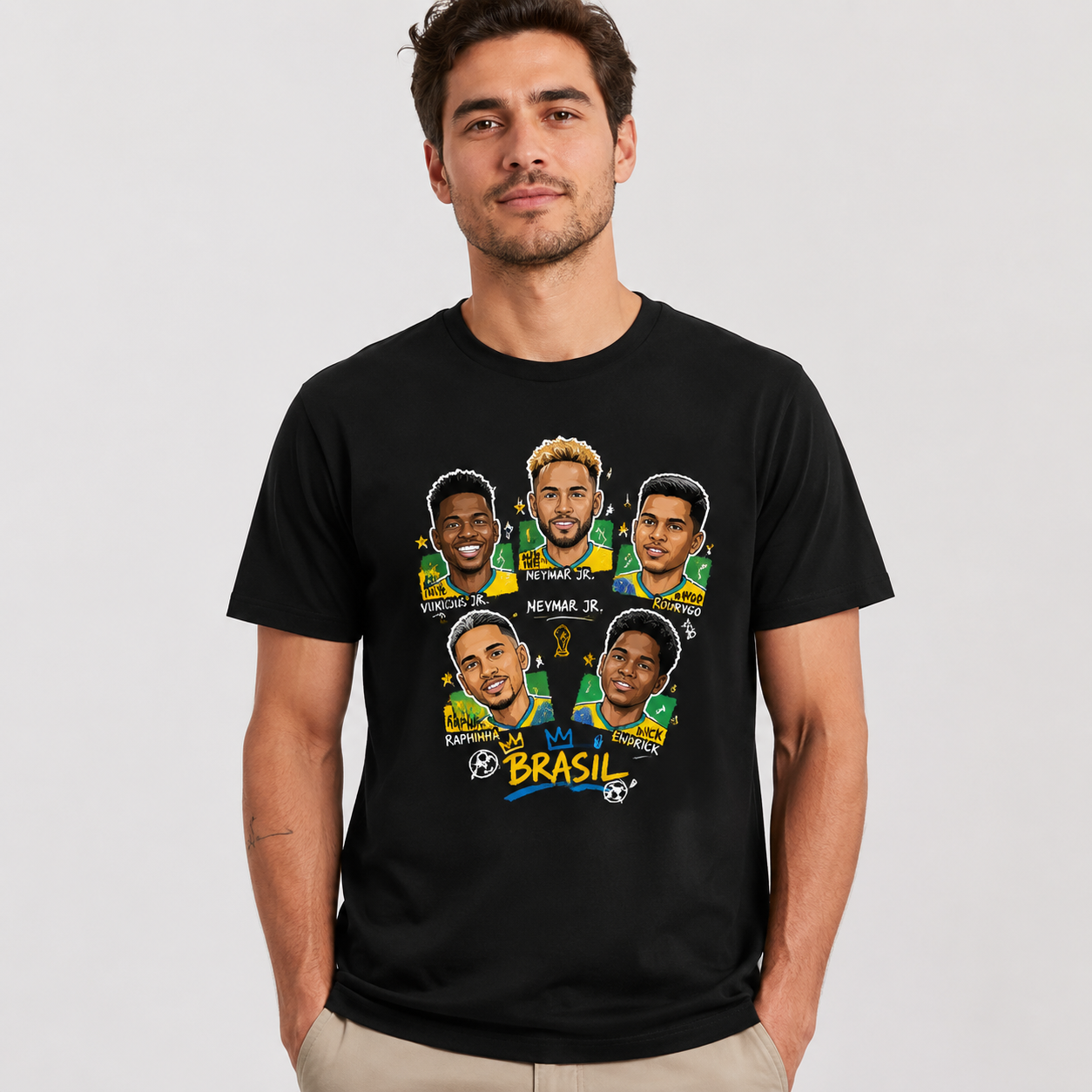 Brazilian Player Pure Cotton T-Shirt – Limited-Time Offer