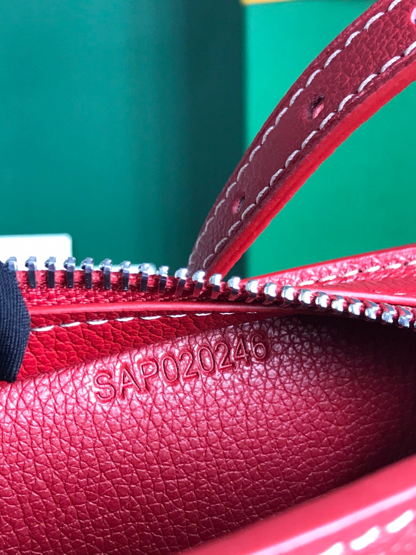 Goyard Hirondelle Bag 25 Cm Classic Red Lambskin And Goyardine Canvas