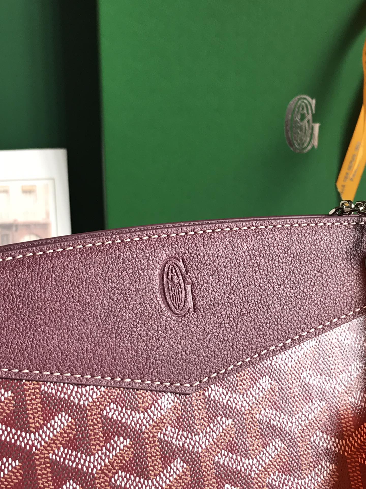 Goyard Rouette Structuré Mini Bag 21cm Wine Red Goyardine Canvas And Calfskin