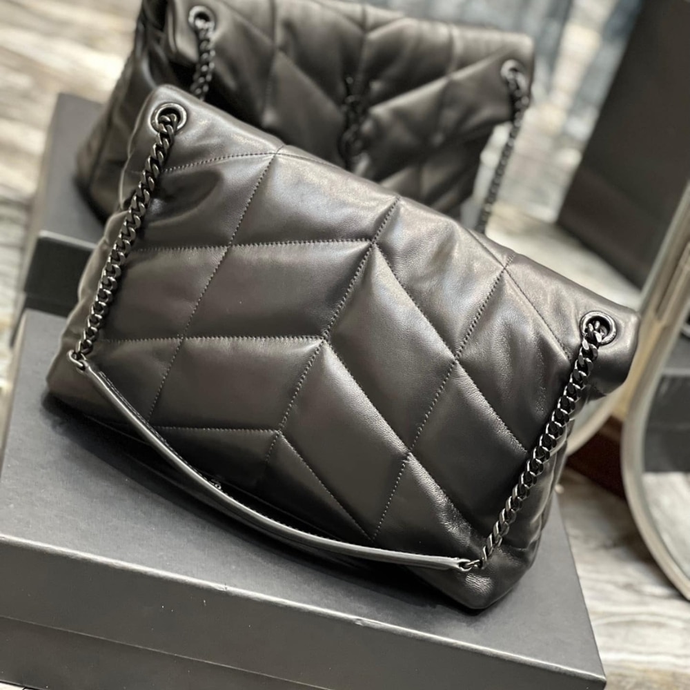 Saint Laurent Puffer Medium In Matte Leather Black 35cm 5774751EL081000