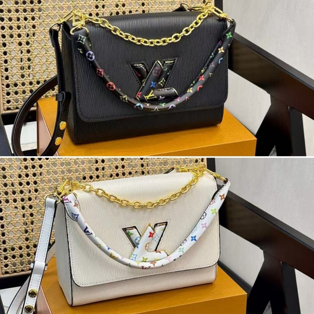 Louis Vuitton X Takashi Murakami Lv Twist MM Slim Bag White 23cm M13678