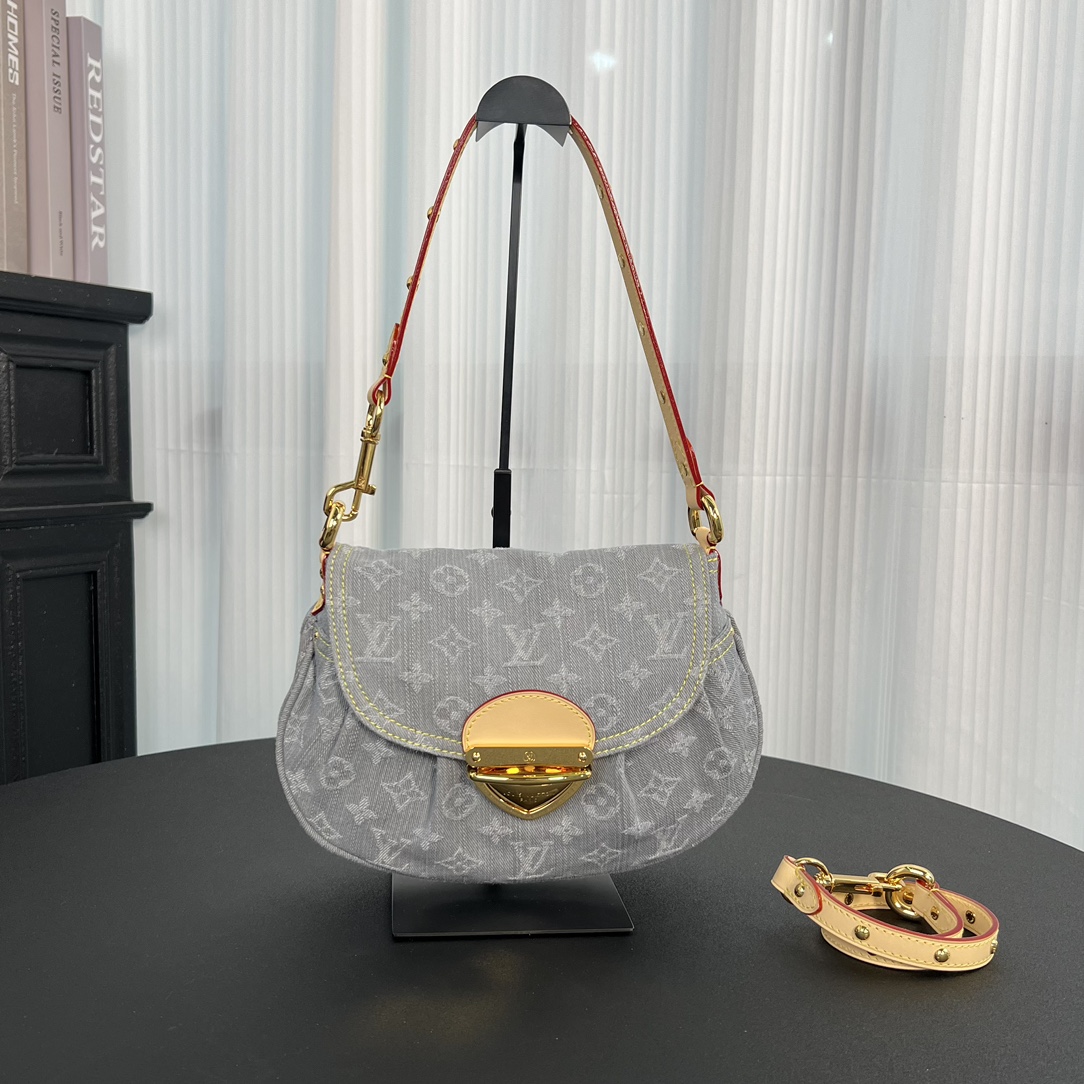 Louis Vuitton Monogram Denim Sunset Shoulder Bag 27cm/ 10.6in