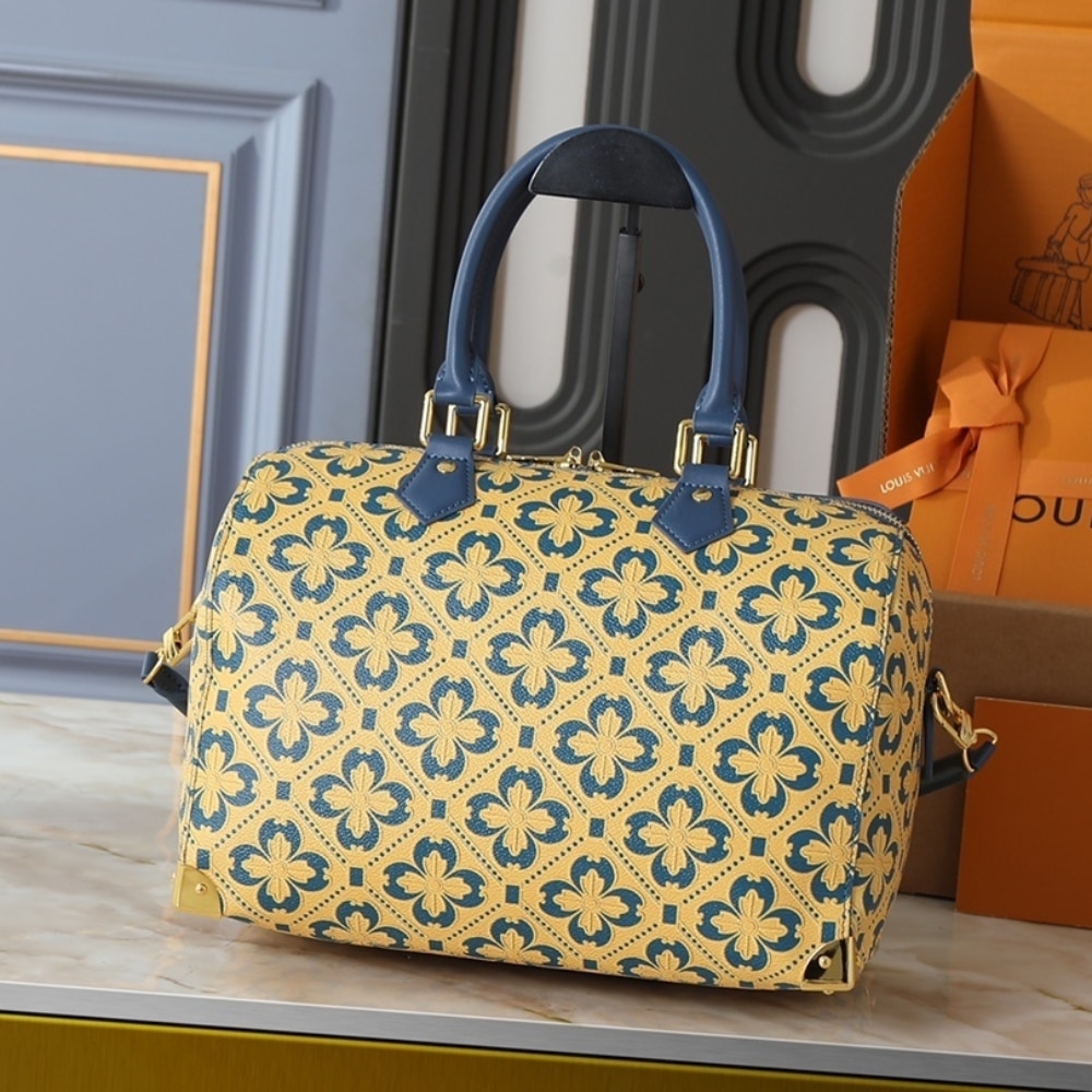 Louis Vuitton Speedy Trunk 25 Blue And Gold 27Cm M27411