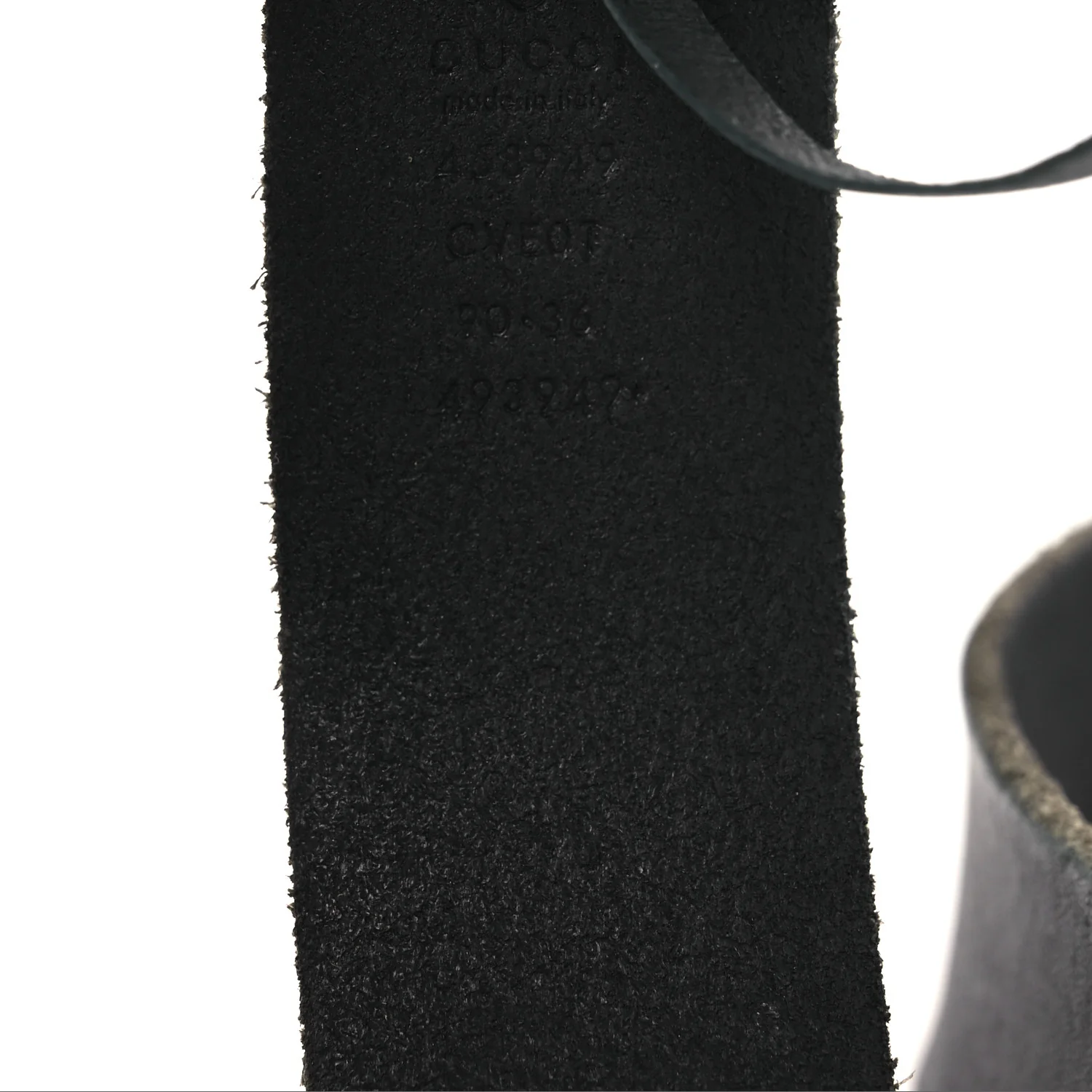 Faded Calfskin Snake Double G 40mm Belt 90 36 Black
