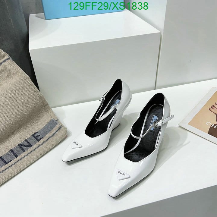 Prada Modellerie Leather Mary Jane Pumps In Nero White