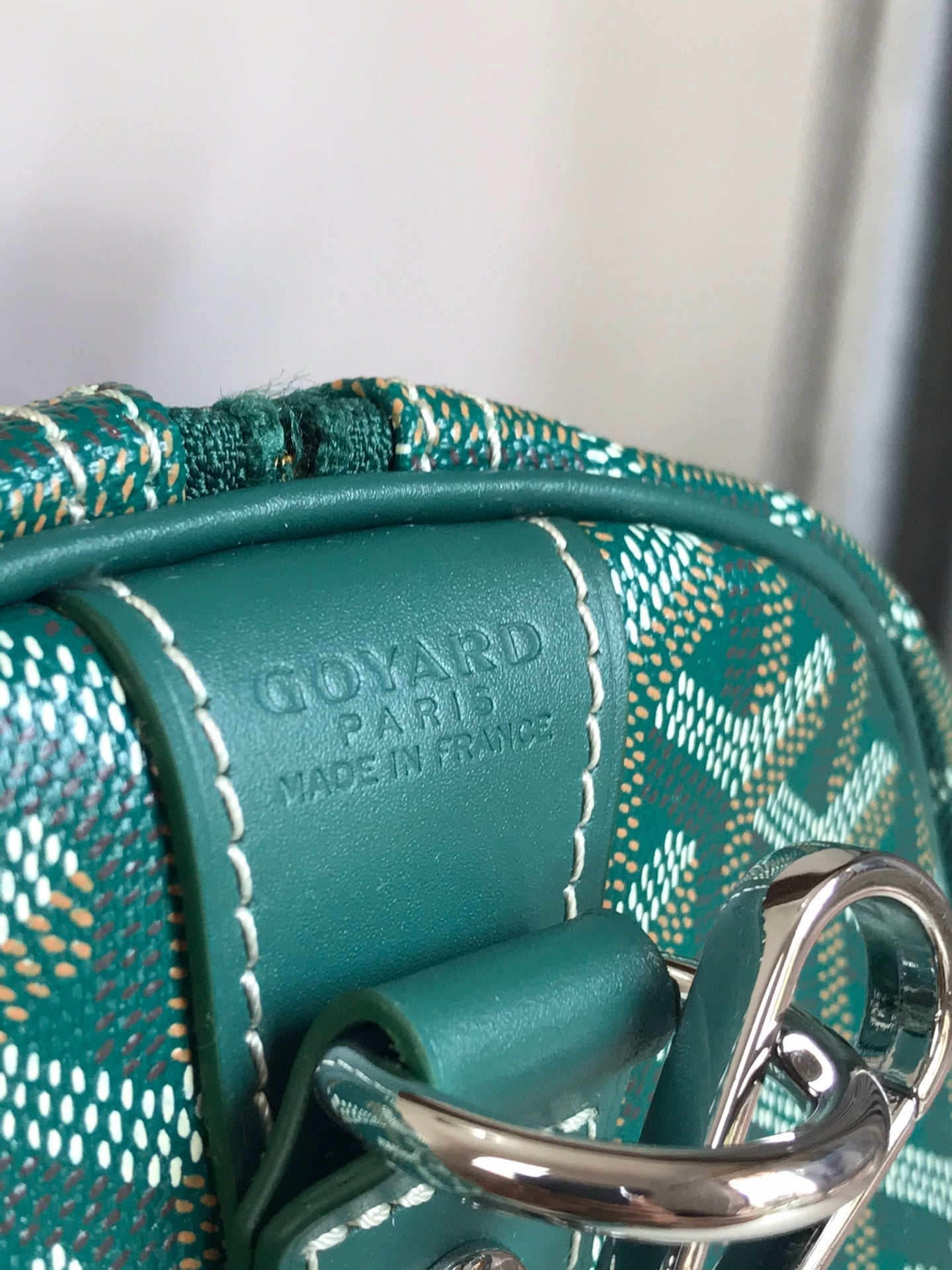 Goyard Boston 50cm Bag Green Goyardine Canvas And Calfskin Trim