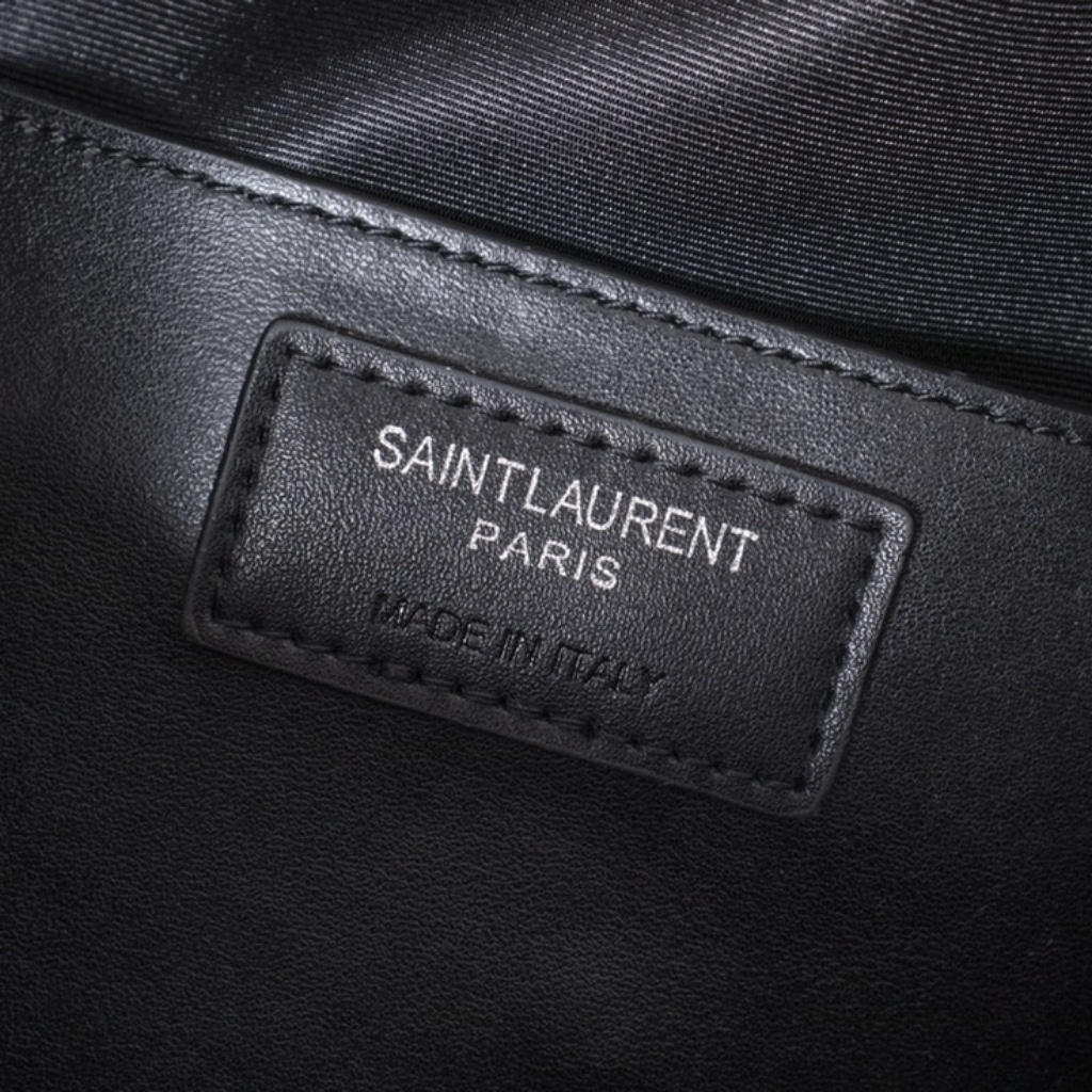 Saint Laurent Lou Camera Bag In Quilted Leather Black Silver Hardware 23Cm 761554DV7041000
