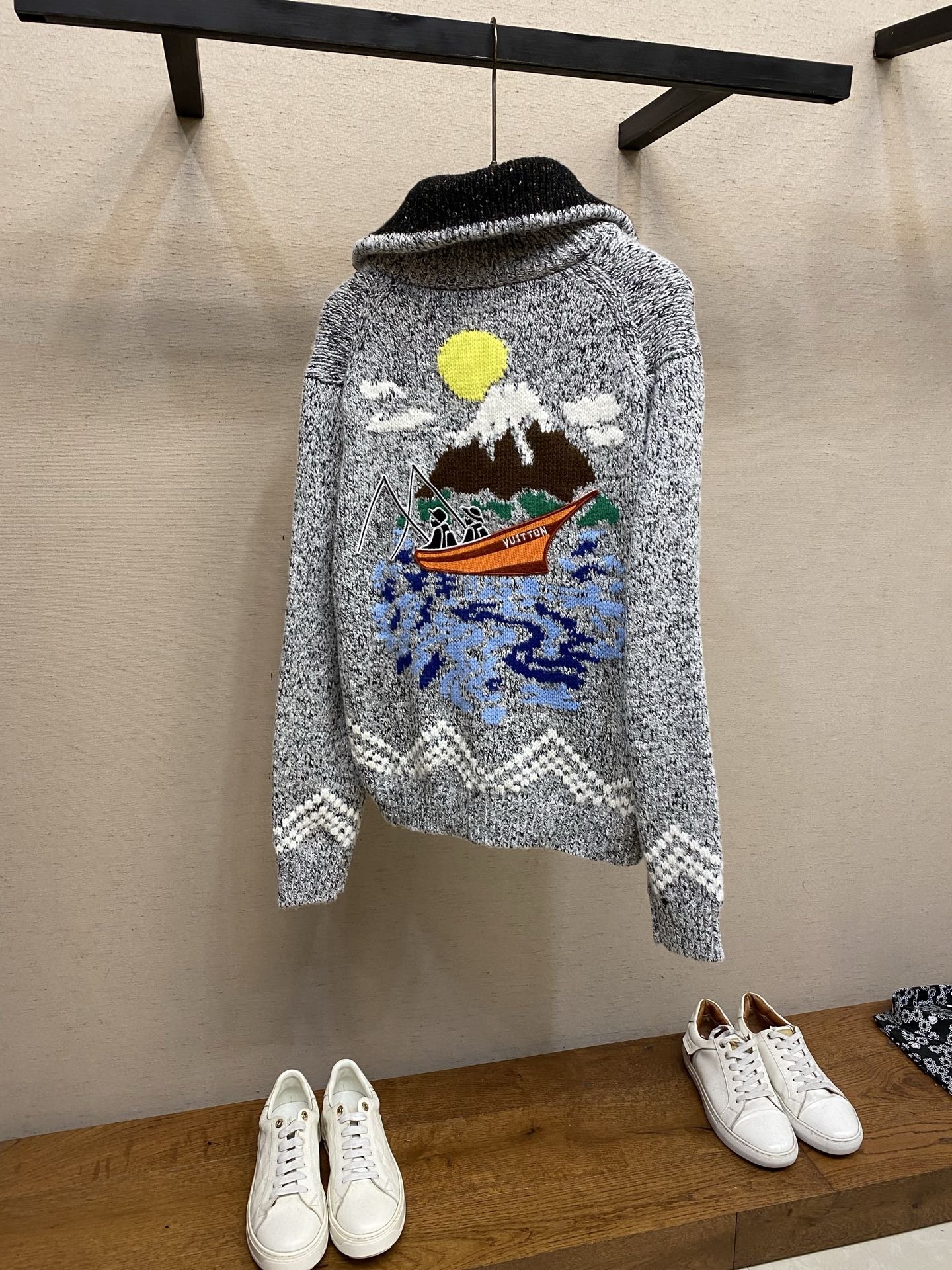 LV 1AIMCY Zippered Knit Cardigan